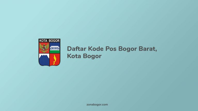 Daftar Kode Pos Bogor Barat, Kota Bogor