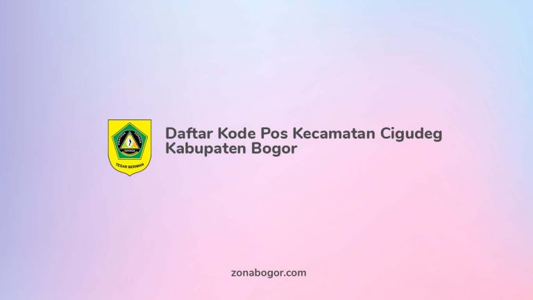Daftar Kode Pos Kecamatan Cigudeg  kabupaten Bogor